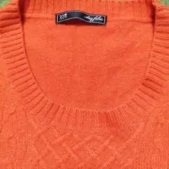 23区 Aery fabricケーブルニット（羊毛.カシミヤ）オレンジセーター