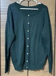studiclip ダークグリーン 長袖 カーディガン Fサイズ.④