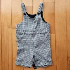 COMME CA ISM チェック柄ロンパース