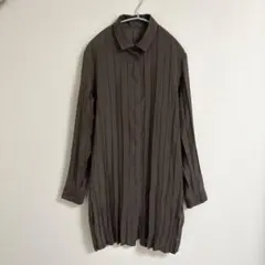 希少★ISSEY MIYAKE イッセイミヤケ プリーツ ロングシャツ 2のサムネイル