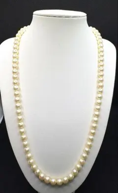 本真珠】セミロング パールネックレス 55cm 6mm珠 SILVER - メルカリ