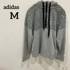 一点もの✨️adidas 【M】グレー パーカー 冬服 おしゃれ 長袖