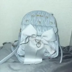 LIZLISA メニービジューロングリボンリュック ブルー