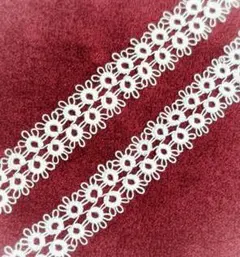 ★(734) タティングレース レース編み エジング リボン パーツ