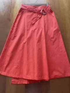 ギャルリーヴィー　ラップスカート① オレンジ　美品のサムネイル