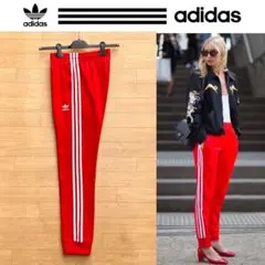 L アディダスオリジナルス SSTトラックパンツ レッド ジャージ パンツ