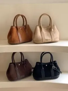 冬にぴったり♡ショルダー付きミニトートバッグ　おしゃれで機能的