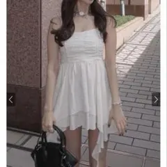 GRL ドビーキャミソールフレアミニワンピース