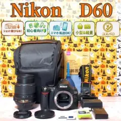 動作確認済 Nikon D60 シャッター回数11245 デジタル一眼レフ 本体