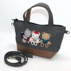 【極美品】ファミリア カスタマイズ 2way ショルダーバッグ グレー ブラウンのサムネイル