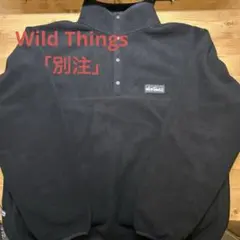 [WILD THINGS 別注］ブラック フリースジャケット M
