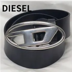 DIESEL Dロゴレザーベルトブラック80/32本革メンズレディース正規品