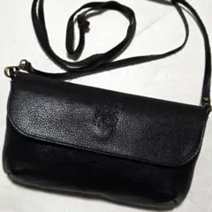 【極美品】IL BISONTE　2WAY ショルダーバッグ ウォレット 牛革 黒