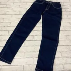 未使用ストレートレッグデニム 140cm ダークブルー