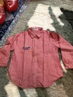 FAMILIAR SNOOPY ギンガムチェック 長袖シャツ120