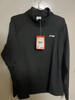 李寧 LI-NING リーニン ストレッチ素材のハーフハイネック速乾ジップ長袖