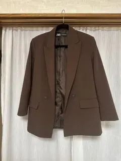 ZARA ブラウン テーラードジャケット