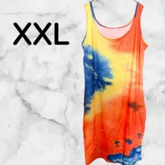 ✨一点もの✨キャミワンピース ノースリーブ 【XXL】 マルチカラー レディース