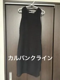 【Calvin Klein】膝丈ワンピース フォーマル ドレス 伸縮性有り　黒