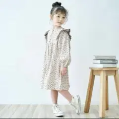 アプレレクール　花柄　ワンピース　淡色　100 女の子　秋