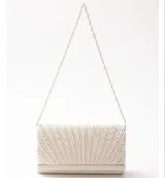 【AIMER】美品 プリーツクラッチバッグ パーティー 結婚式 肩掛け クラッチ