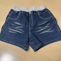 ダメージ加工デニムハーフパンツ