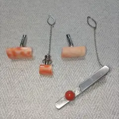 本珊瑚 ネクタイピン カフス セット まとめ売り - メルカリ