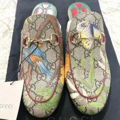 未使用グッチ GGスプリーム ホースビット フローラル＆バード サンダル