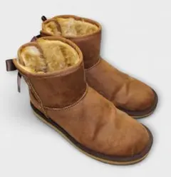 VANS　バンズ　ムートンブーツ ブラウン　リボン　レディース　24cm　７