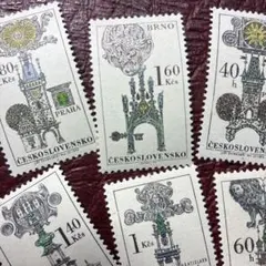 76201セール現品限　外国切手　チェコスロバキア発行建築物他6種揃