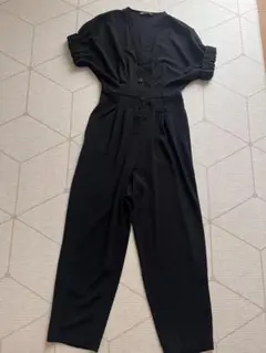 ZARA Vネック オールインワン サロペット ブラックのサムネイル