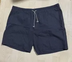 6XL ストライプメンズショートパンツ ネイビー