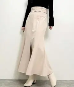 INGNI スリット入りマーメイドスカート ベルト付き
