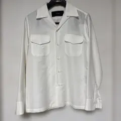 SAVOY CLOTHING ハンドステッチ オープンカラーシャツ WHITE - メルカリ