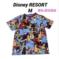 ディズニーリゾート　アラジンTシャツ　M 総柄　ジャスミン　ジーニー　廃盤　即日のサムネイル