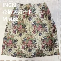 イング　スカート　膝上　花柄　INGNI