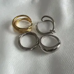 扭花設計戒指四件組