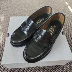 HARUTA ブラックレザーシューズ 4514　23センチ