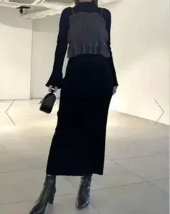 スナイデル チュールニットワンピース