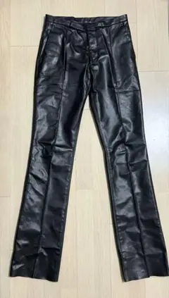 90s ロンドン購入 牛革 レザーパンツ W32 本革 極美品 カムデンタウン 