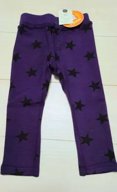 新品 ベビー 長ズボン 裏起毛 裏シャギー パンツ 紫 80cm 厚手