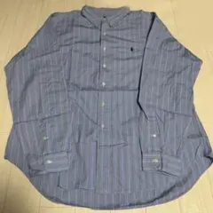ラルフローレン ストライプ長袖シャツ XXL 青 CLASSIC FIT