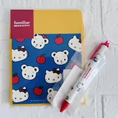 ハローキティ　✕　ファミリア　コラボ　レターセット　ボールペン　familiar