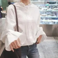 シャツ ブラウス フリルブラウス