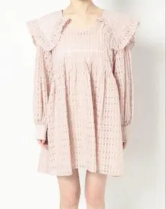 merry jenny シアーチェックミニワンピ