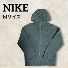 NIKE ナイキ ジップアップパーカー メンズM カーキ オリーブ 古着 紺タグ