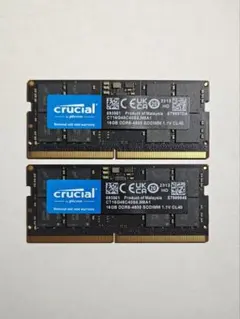 Crucial 32GB（16GB×2） DDR5-4800 メモリ2枚