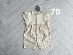 新品　70cm futafuta 半袖ロンパース　フリル　花柄