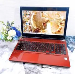 爆速SSD500&メモリ16G☆i7✨大人気赤PC♪ブルーレイ&カメラ！第7世代