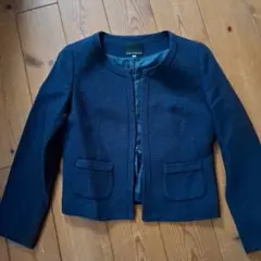 ネイビー ツイードテーラードジャケット卒業式入学式に